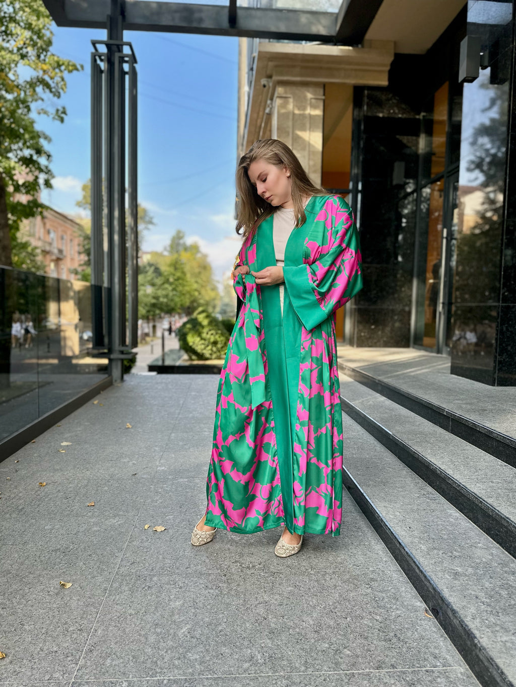 Кімоно “Зелено-рожеве”